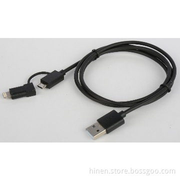 micro USB cable and Lightning cable